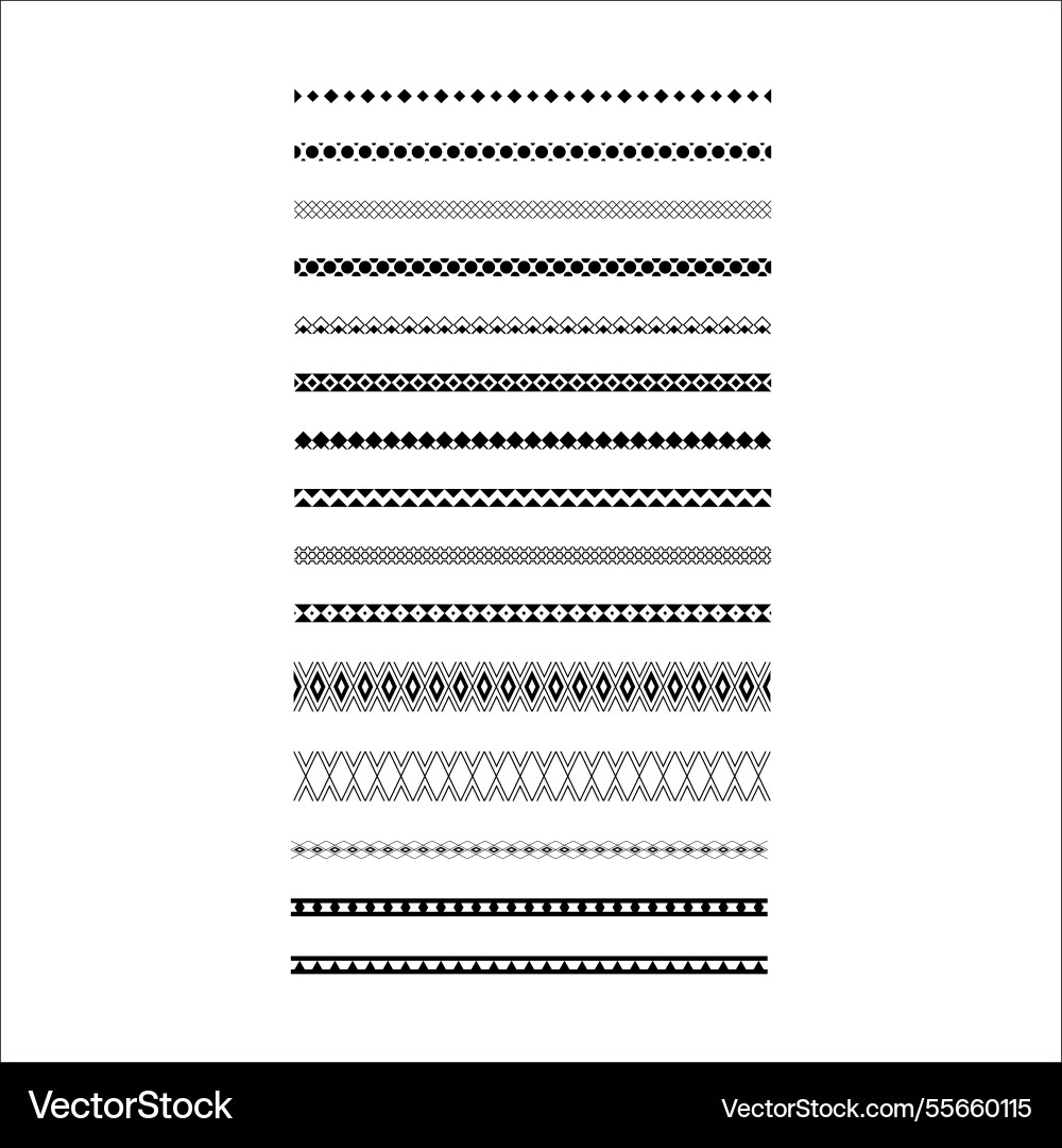 Border frame icon divider horizontal line shape vector image