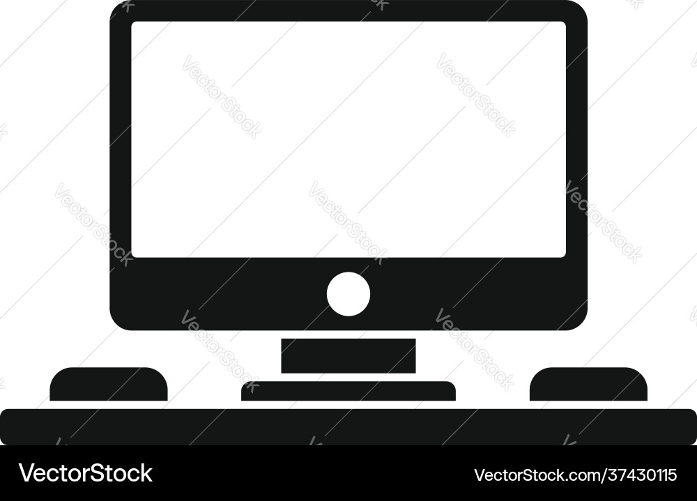 Computer space organization icon simple style Computer space organization icon simple style vector image