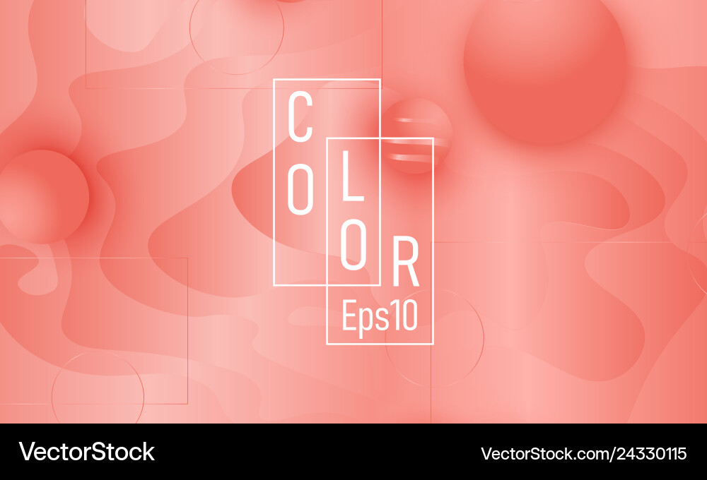 Coral color background fluid shapes pattern Coral color background fluid shapes pattern vector image
