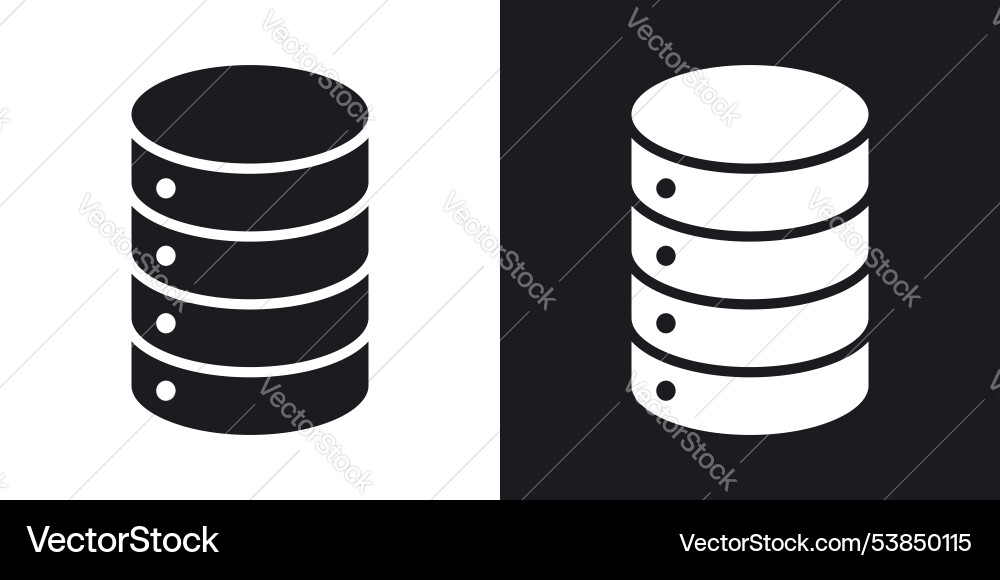 Database icon set vector image