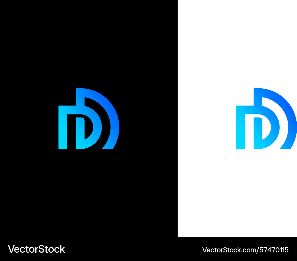 Dd initial with building logo concept Vector Image