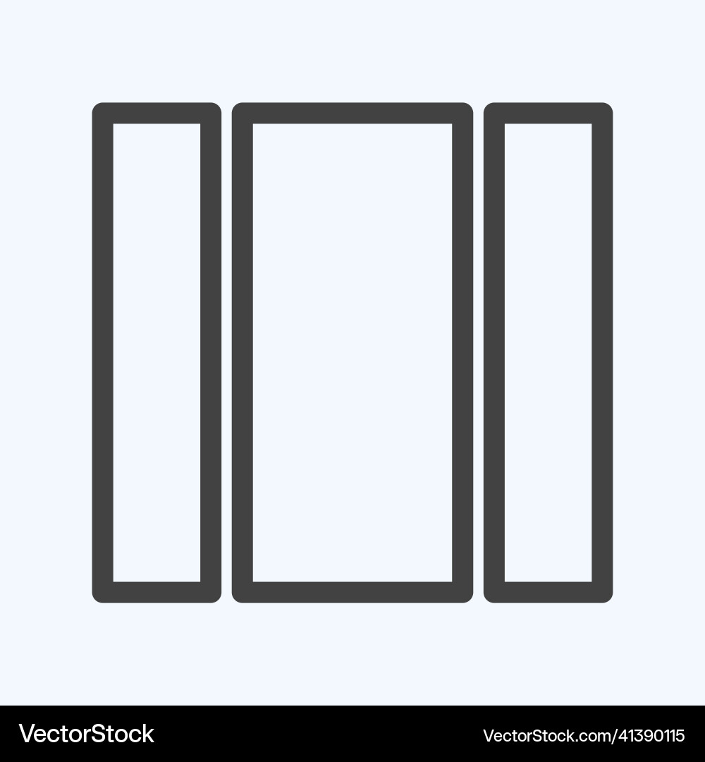 Icon view column - line style simple editable Icon view column - line style simple editable Vector Image
