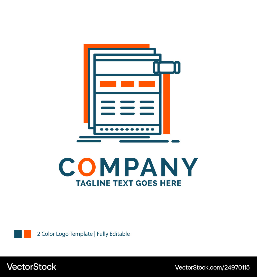 Internet page web webpage wireframe logo design Internet page web webpage wireframe logo design vector image