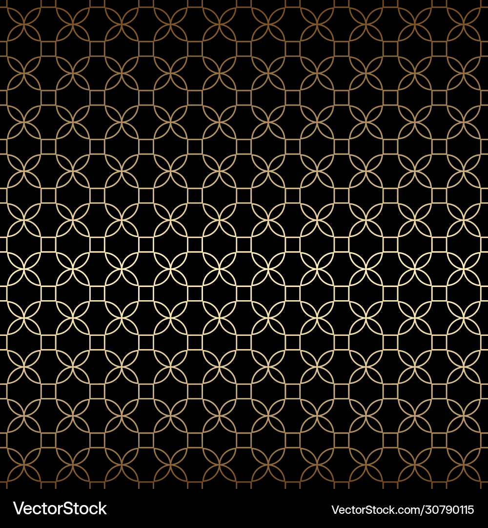 Lineare schwarze und gold geometrische nahtlose Muster Lineare schwarze und gold geometrische nahtlose Muster vektorbild