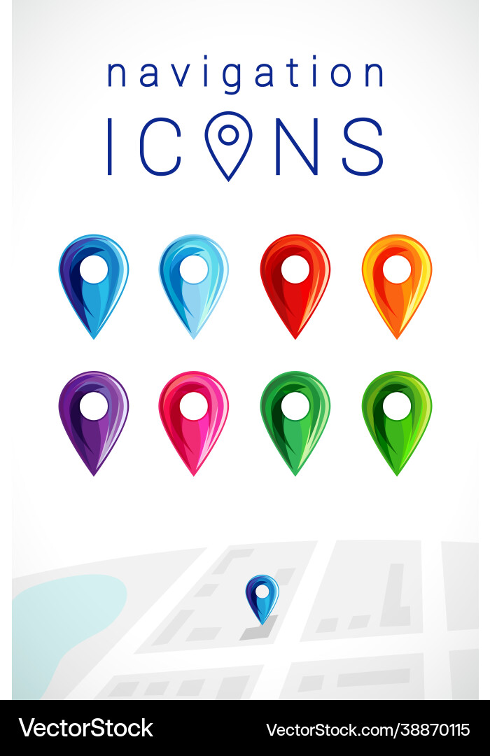 Navigation Pointer Icons vector image