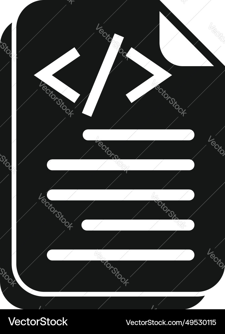 Paper code icon simple screen Paper code icon simple screen vector image