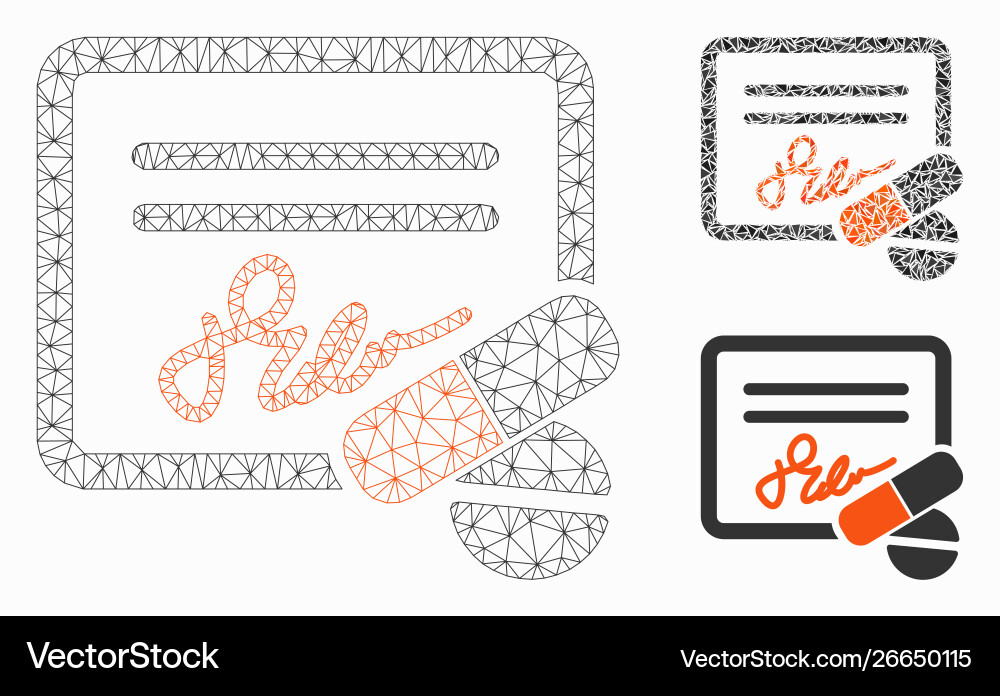 Receipt mesh network model and triangle Vector Image