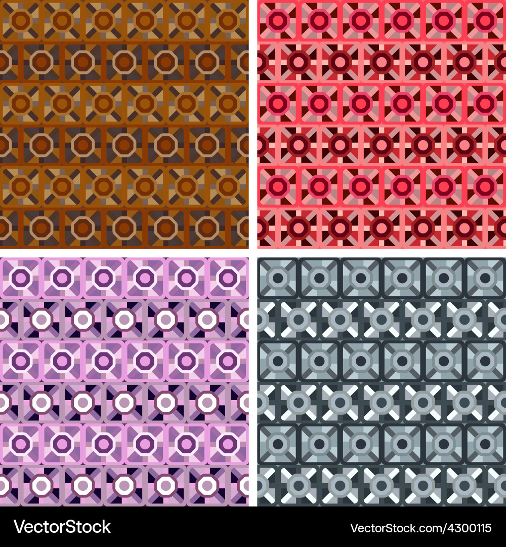 Seamless abstract art pattern set Vector Image
