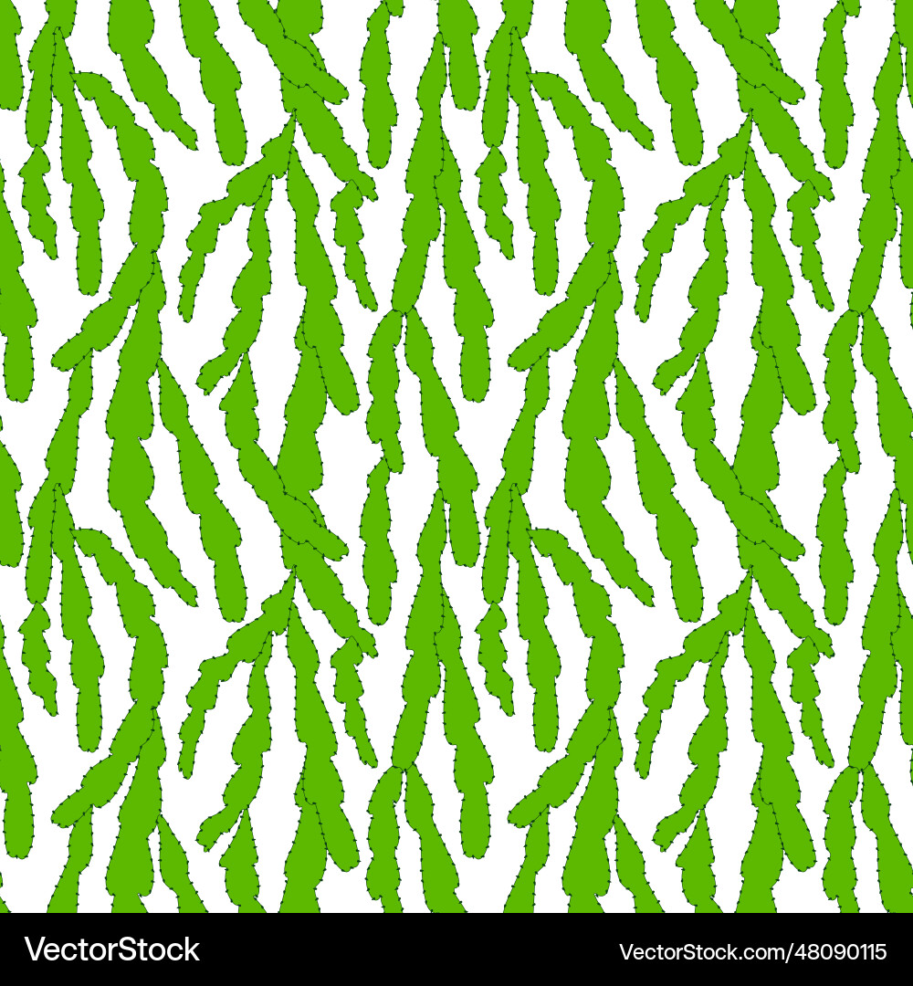 Seamless pattern with cactus leaves repeatable Seamless pattern with cactus leaves repeatable Vector Image