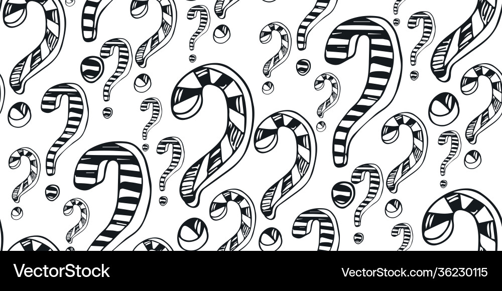 Seamless pattern with different question marks Seamless pattern with different question marks vector image