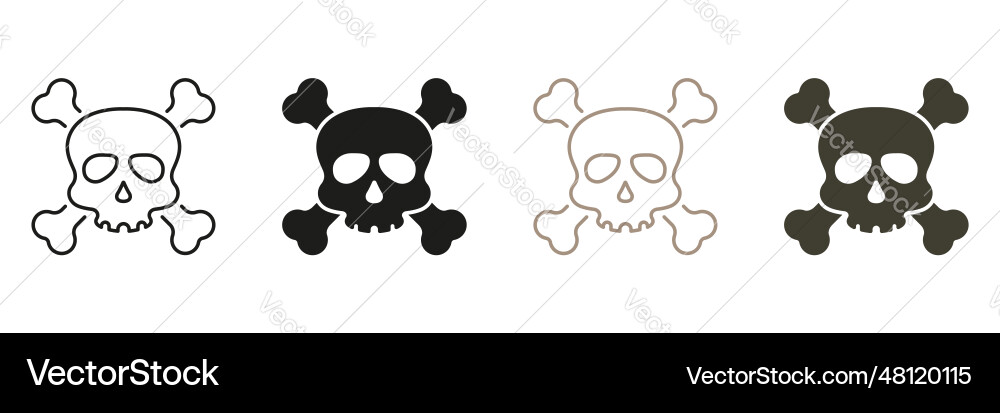Skull with crossbones for celebration halloween Skull with crossbones for celebration halloween vector image