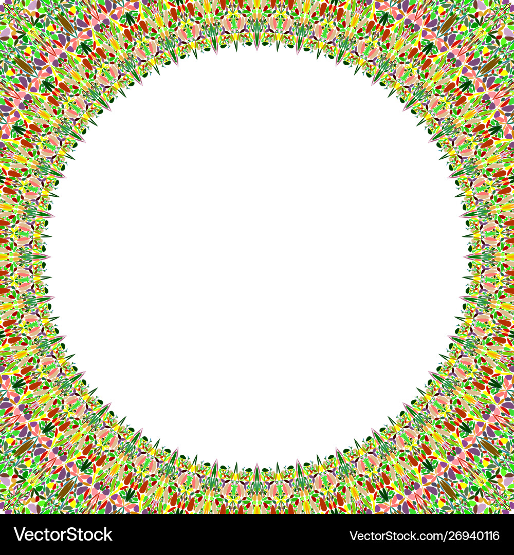 Abstract circular frame with white background vector image