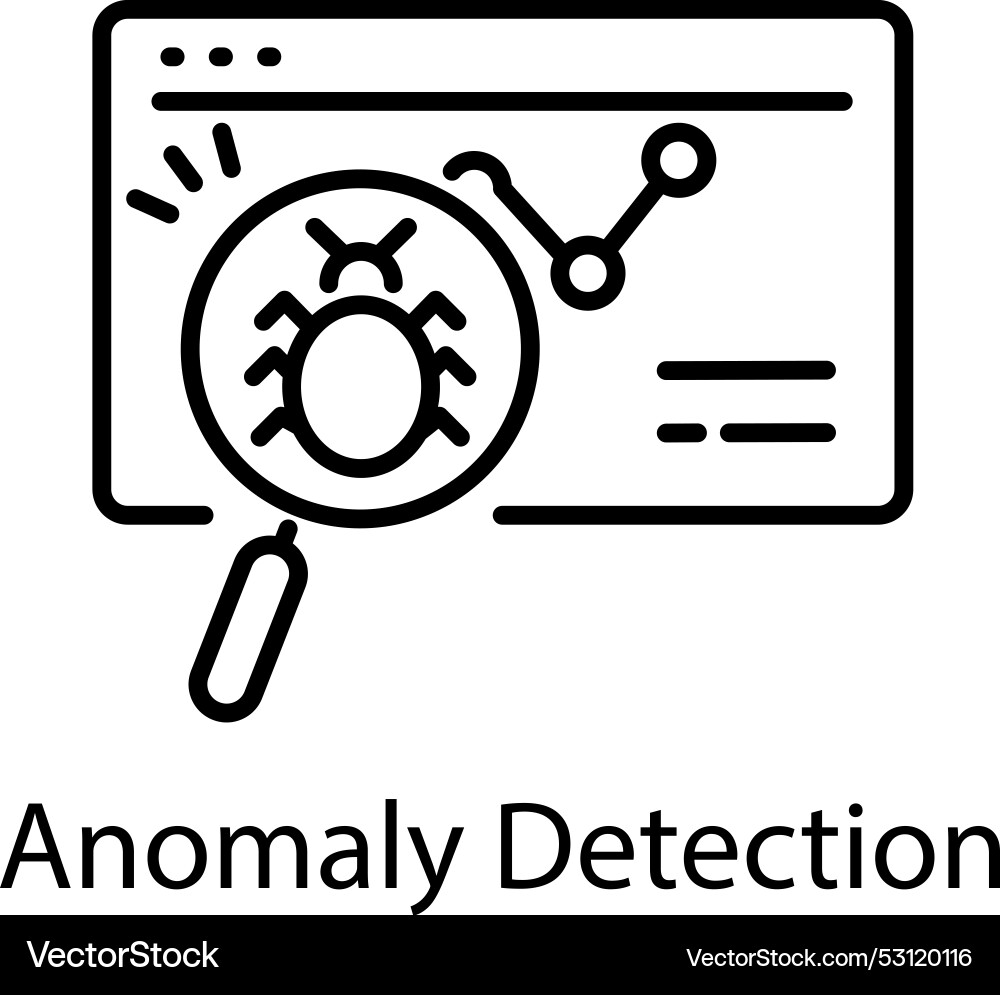 Anomaly detection vector image