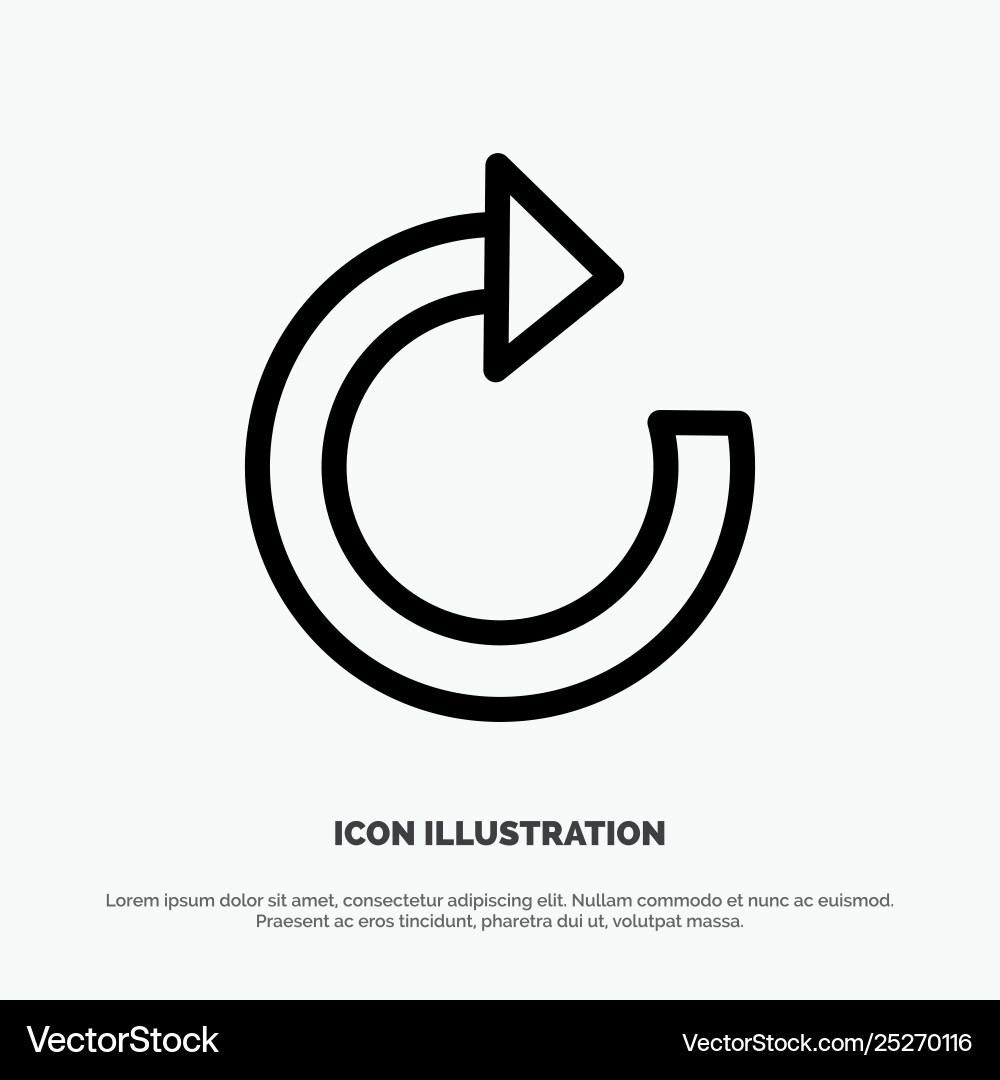 Arrow restore refresh line icon Arrow restore refresh line icon vector image