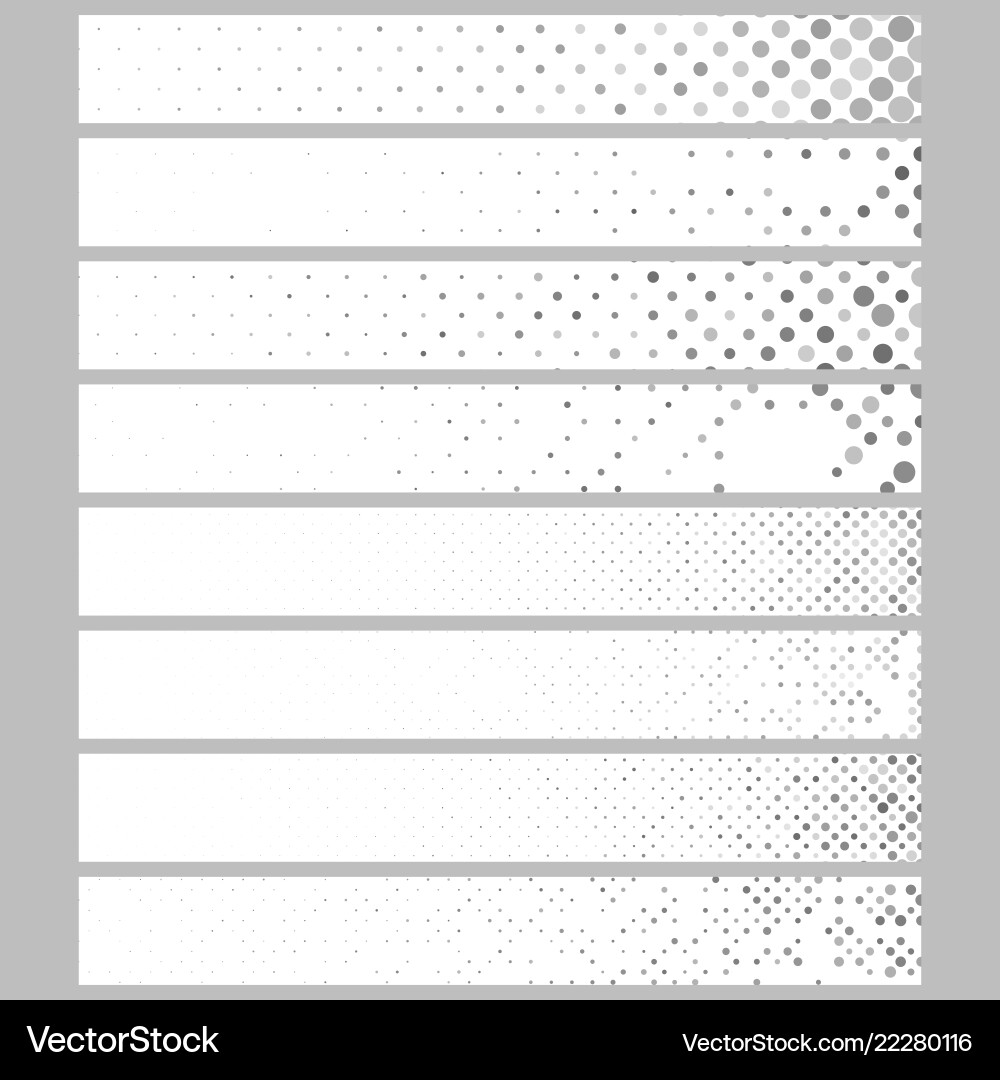 Banner background set - rectangular dot pattern Banner background set - rectangular dot pattern vector image