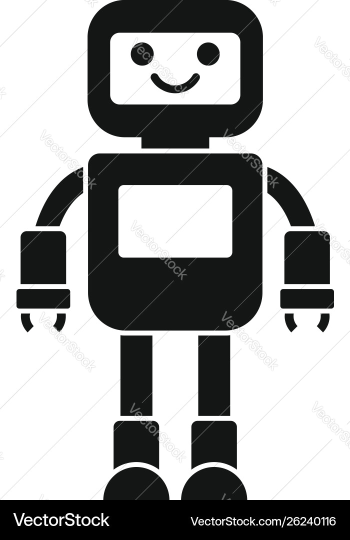 Bot robot icon simple style Bot robot icon simple style vector image