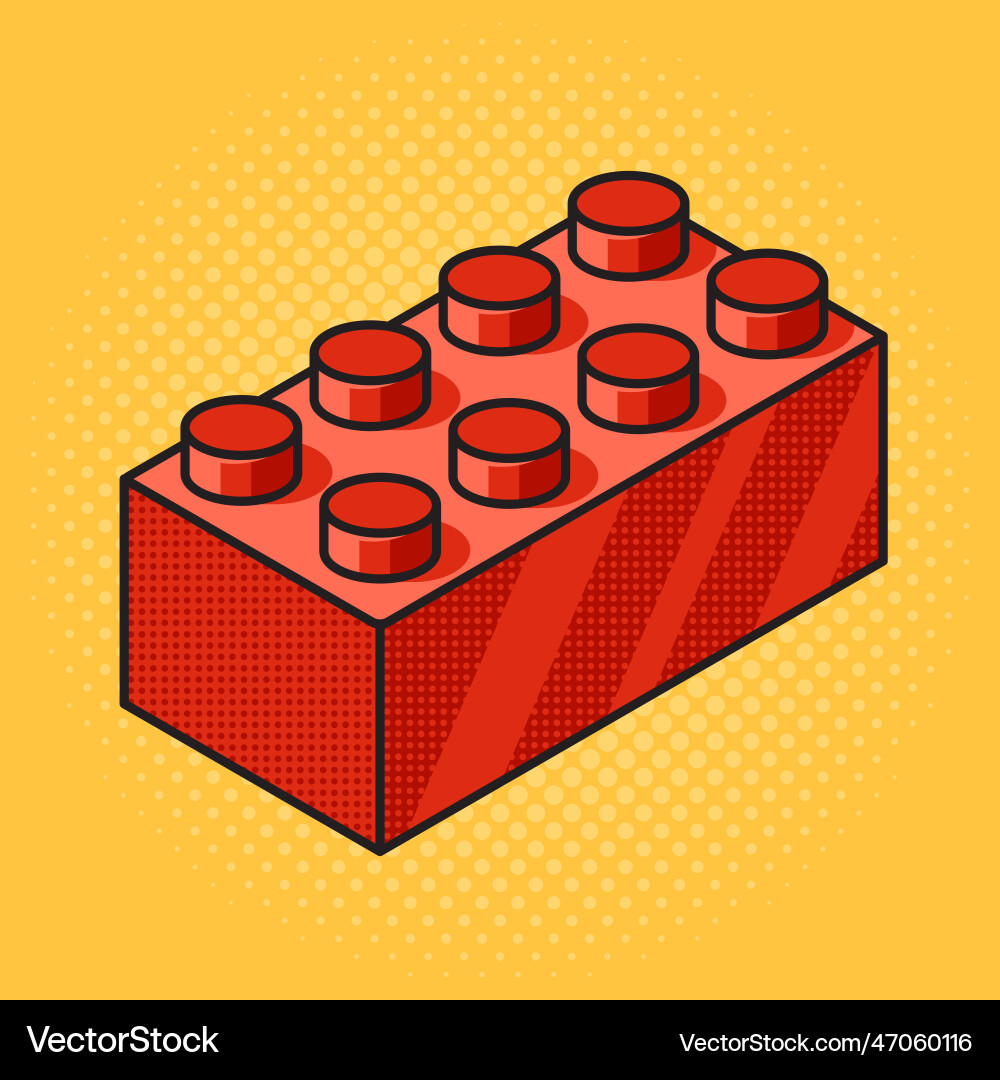 Brick Spielzeug Bausatz Pop Art Brick Spielzeug Bausatz Pop Art vektorbild