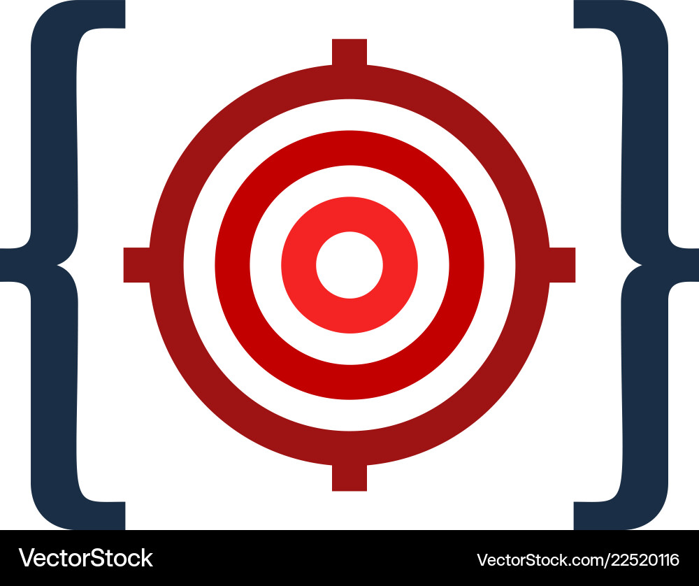 Code target logo icon design Code target logo icon design vector image