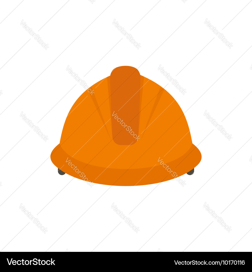 Construction helmet icon flat style Royalty Free Vector
