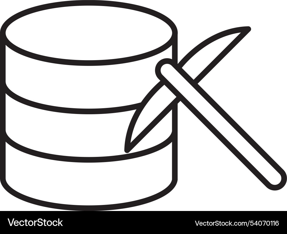 Data mining line icon design vector image