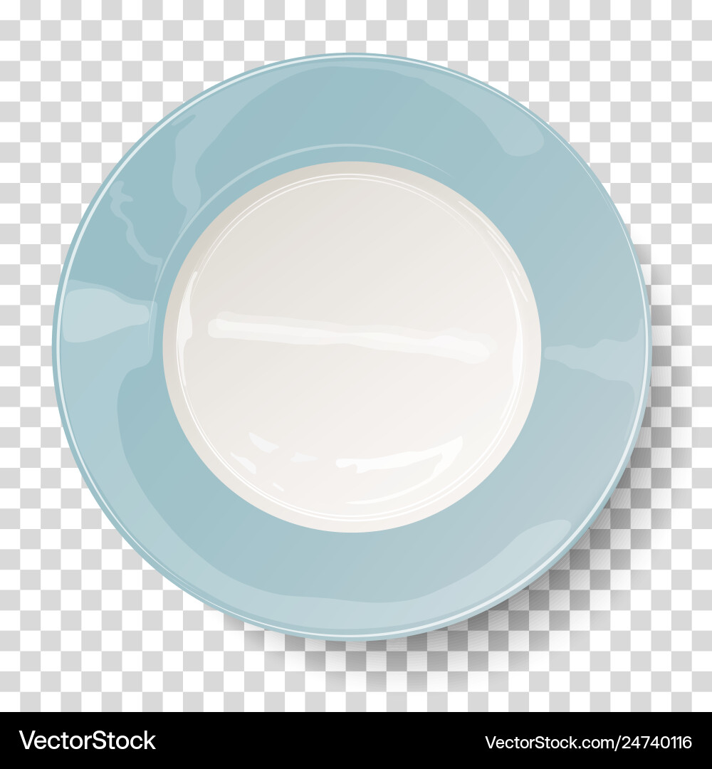 Empty plate placed on transparent background Empty plate placed on transparent background vector image