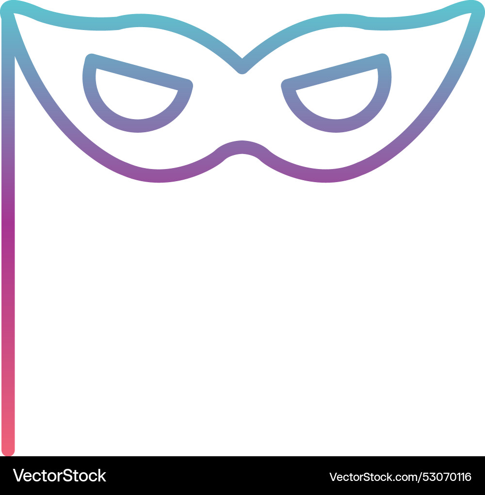 Eye mask line gradient design Vector Image