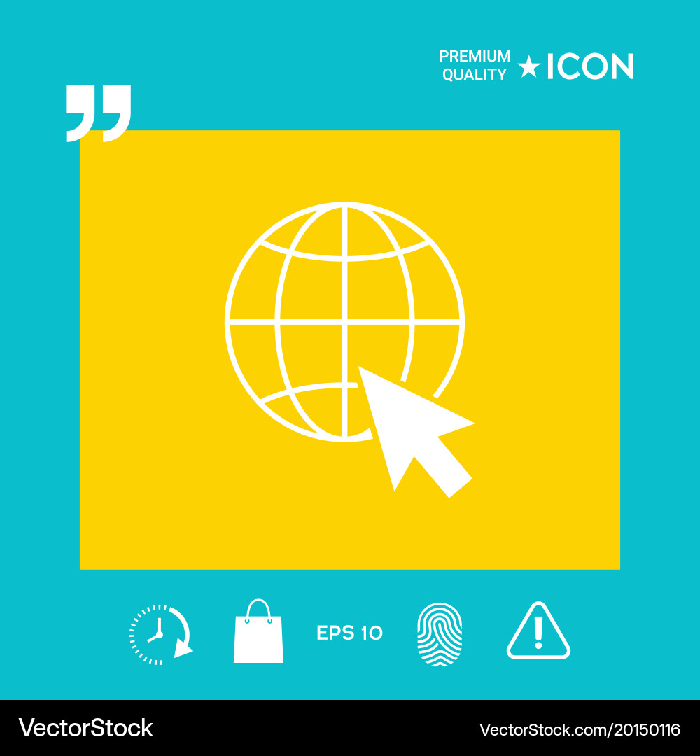 Go to web internet icon Vector Image