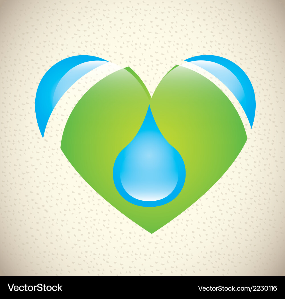 Heart design over pattern background Vector Image