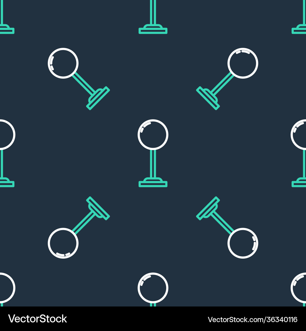 Line floor lamp icon isolated seamless pattern Line floor lamp icon isolated seamless pattern Vector Image