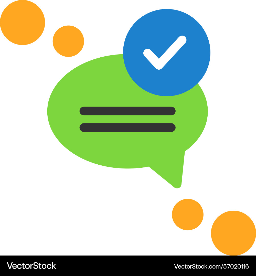 Message sent flat style icon design Vector Image