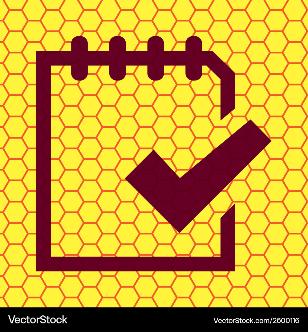 Notepad paper documents flat modern web button Vector Image