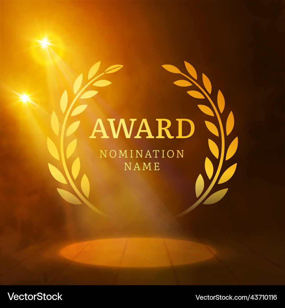 Preis laurel logo poster gold win Preis laurel logo poster gold win vektorbild