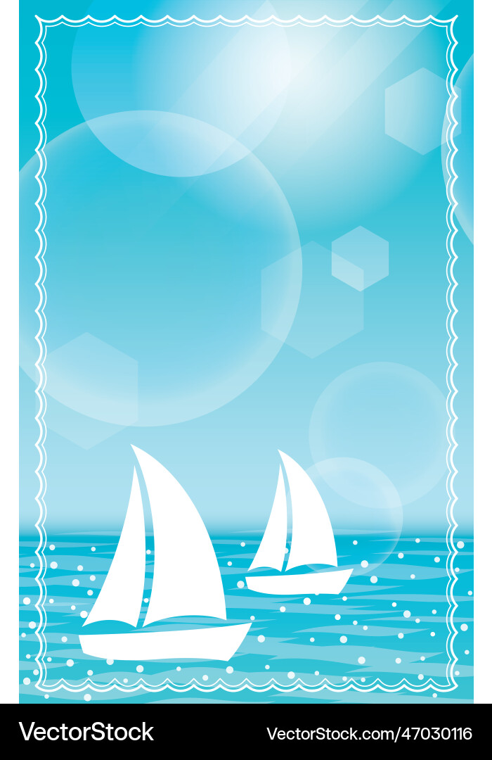 Seascape Hintergrund mit blauem Himmel und Yachten Seascape Hintergrund mit blauem Himmel und Yachten vektorbild