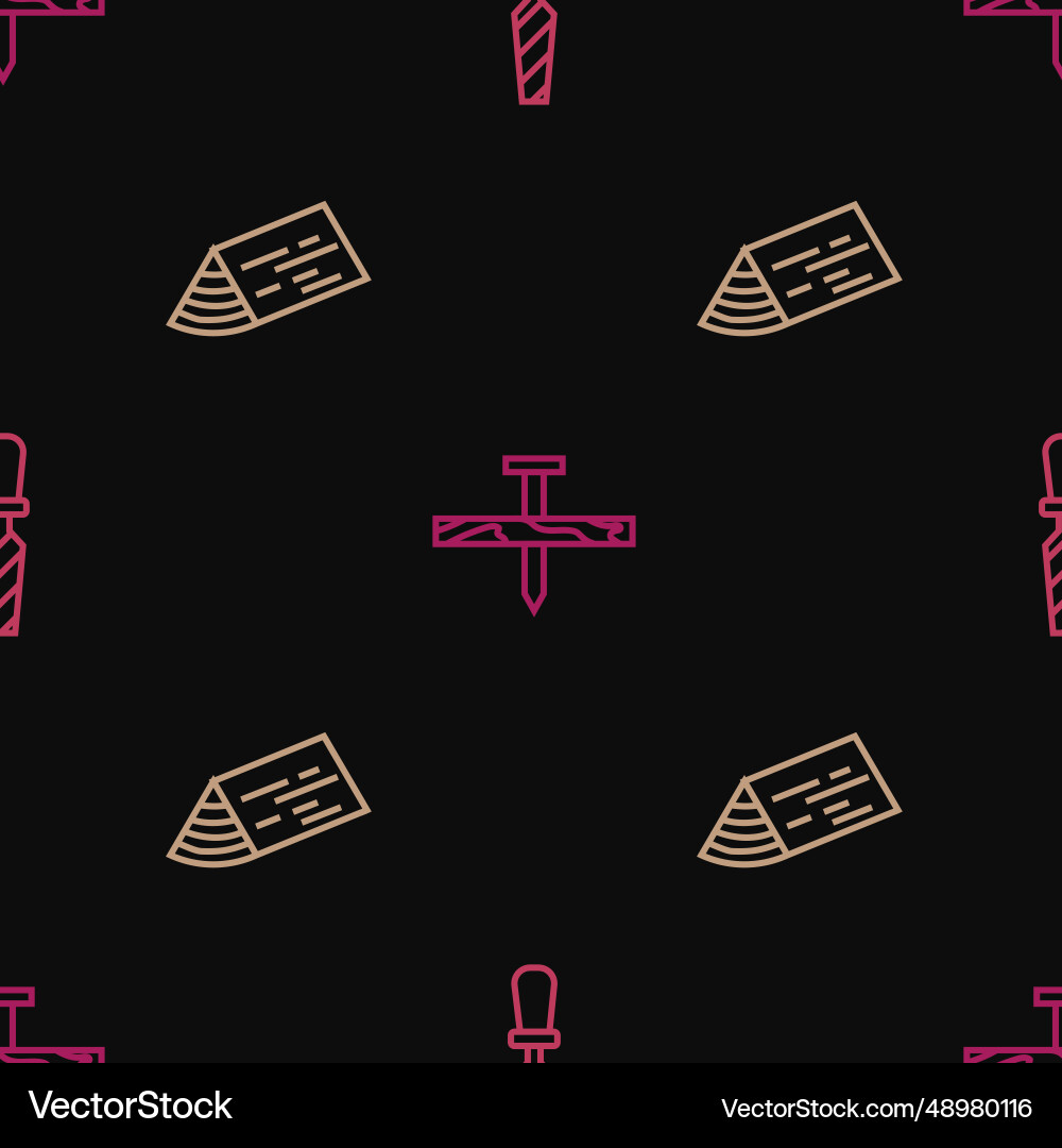 Set line rasp metal file wooden beam and metallic Vector Image