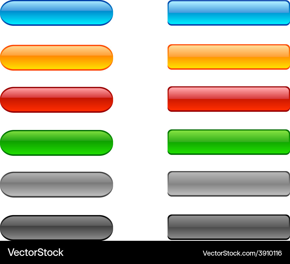 Shiny Web Buttons vector image
