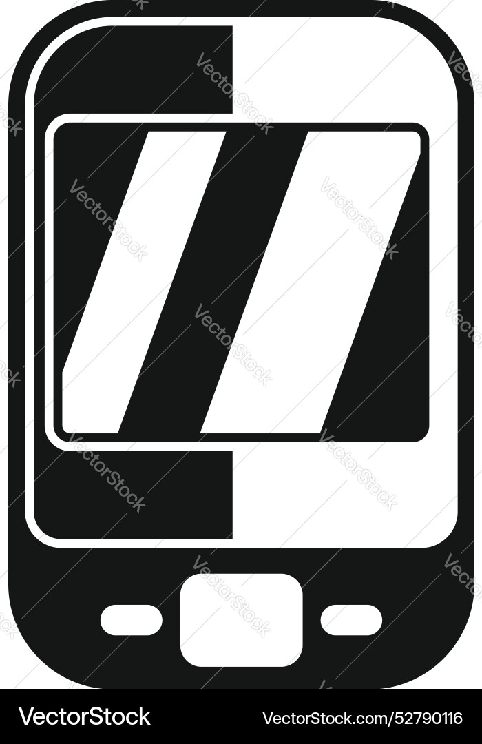 Smartphone showing loading status bar icon vector image