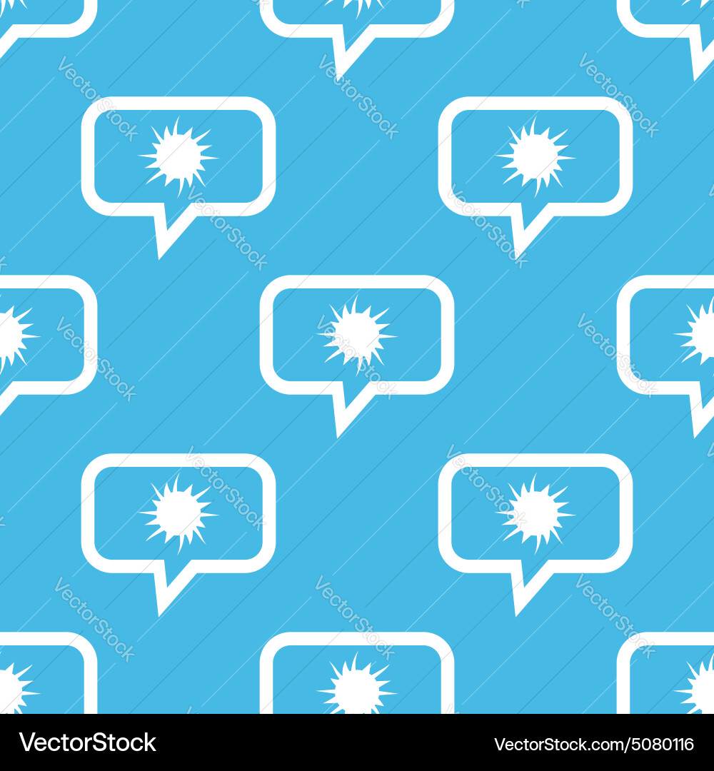 Starburst message pattern vector image