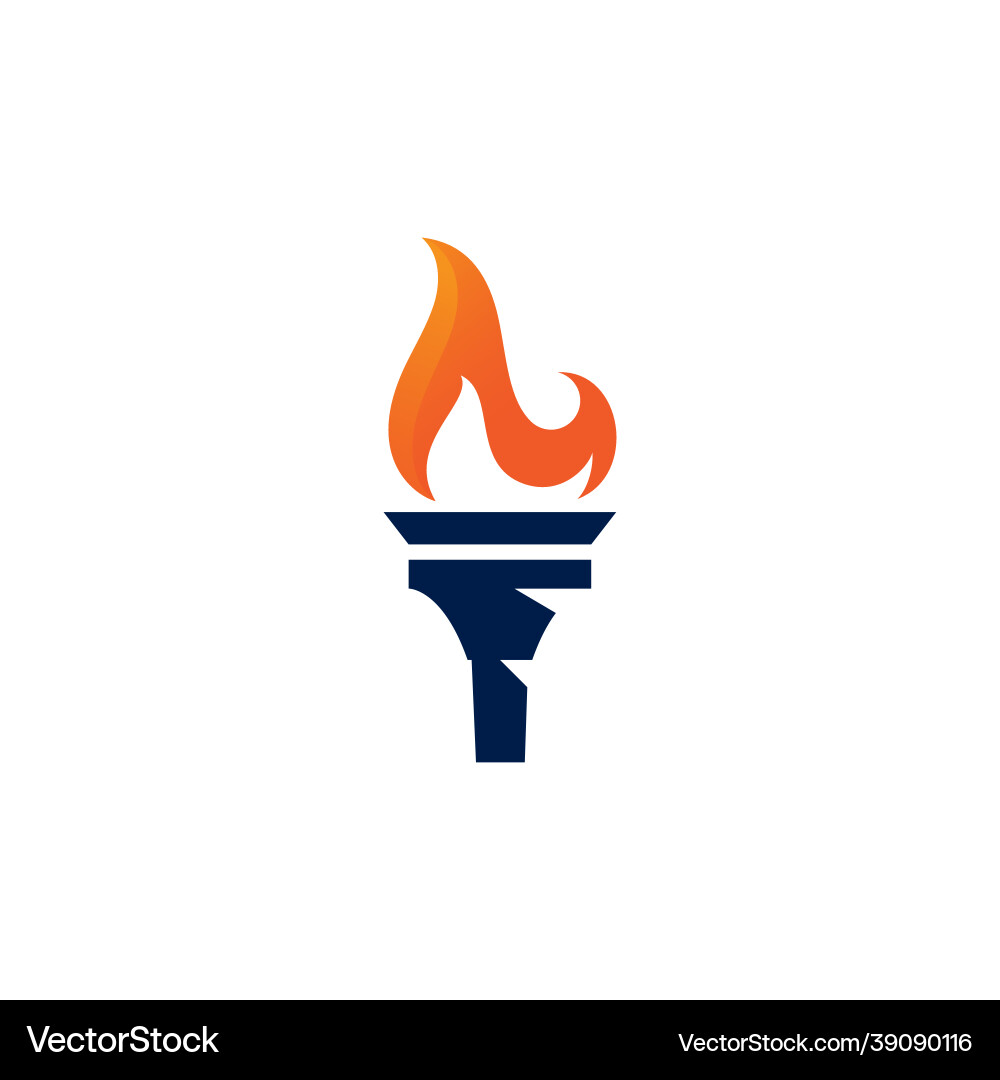 Torch icon design Torch icon design vector image