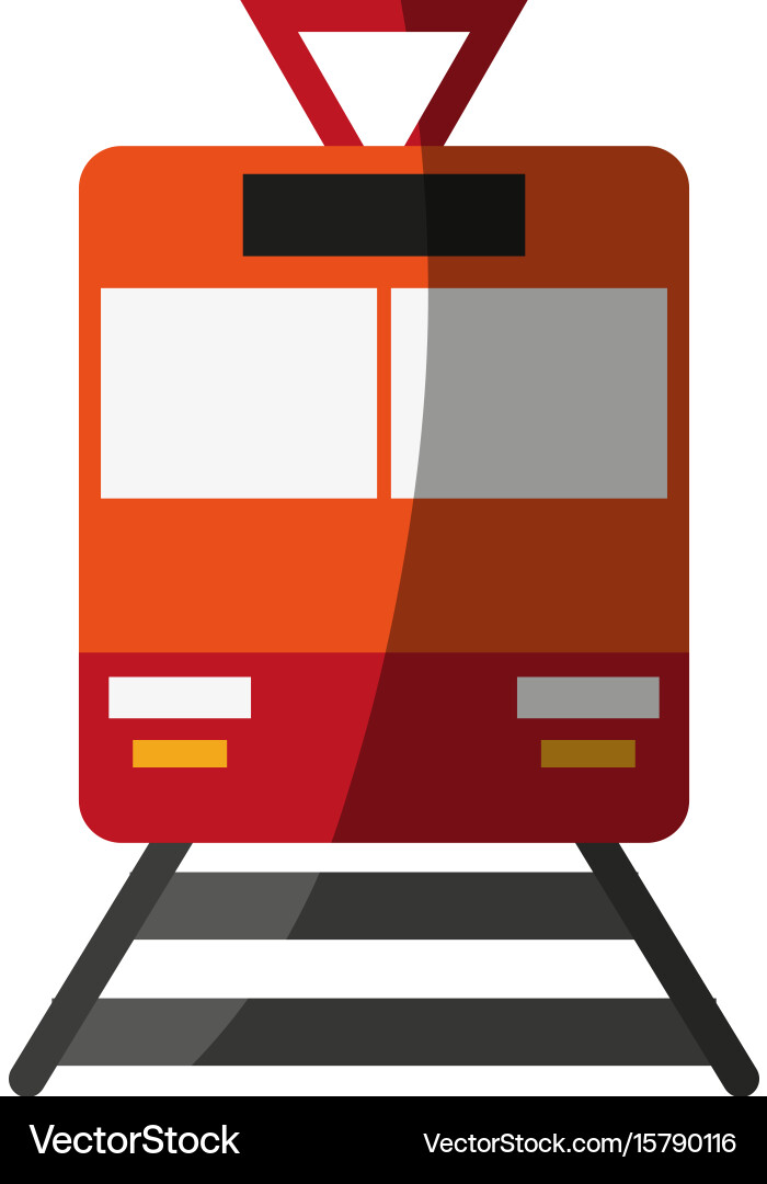 Train frontview icon image Vector Image