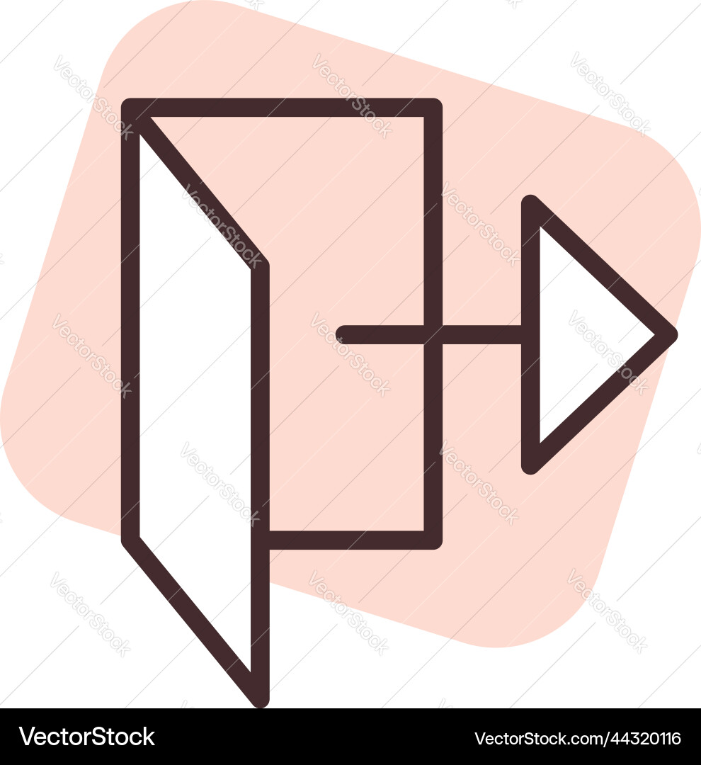 Ui exit on white background Vector Image