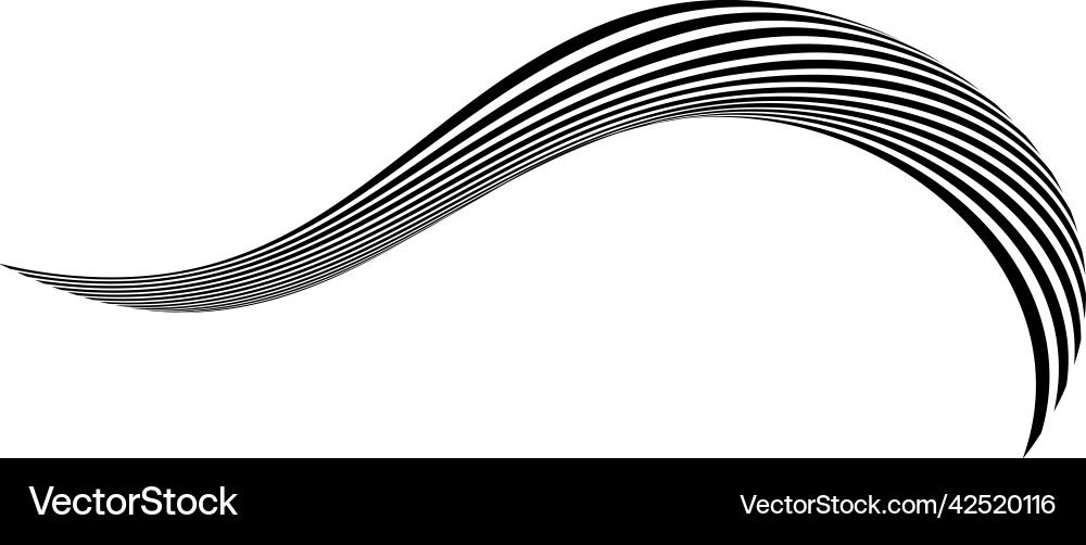 Waving flag as a brush stroke with zebra texture Vector Image