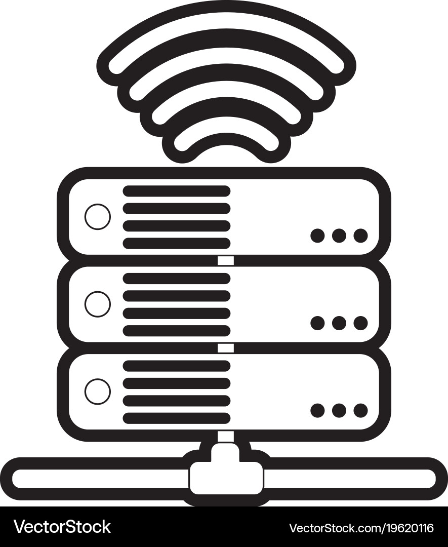 Web hosting design Vector Image