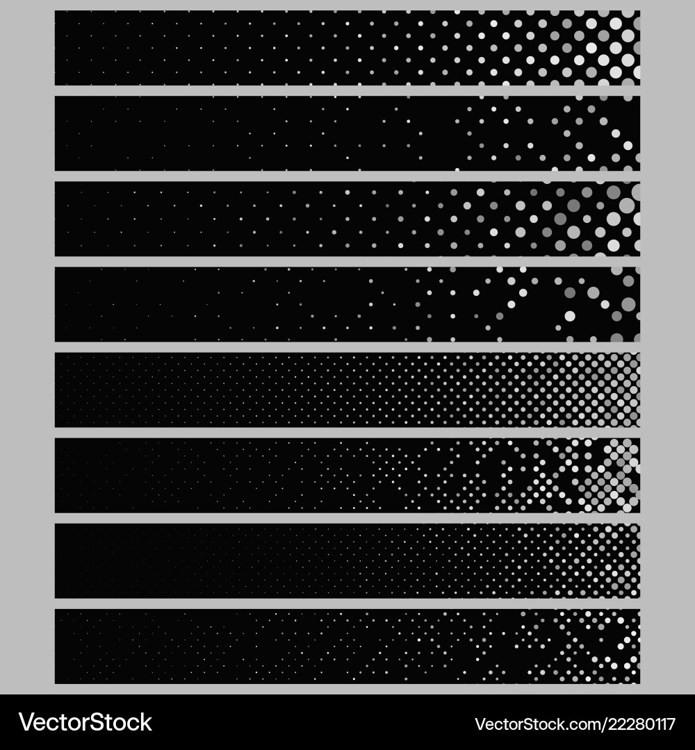 Banner background set - rectangular dot pattern Banner background set - rectangular dot pattern vector image