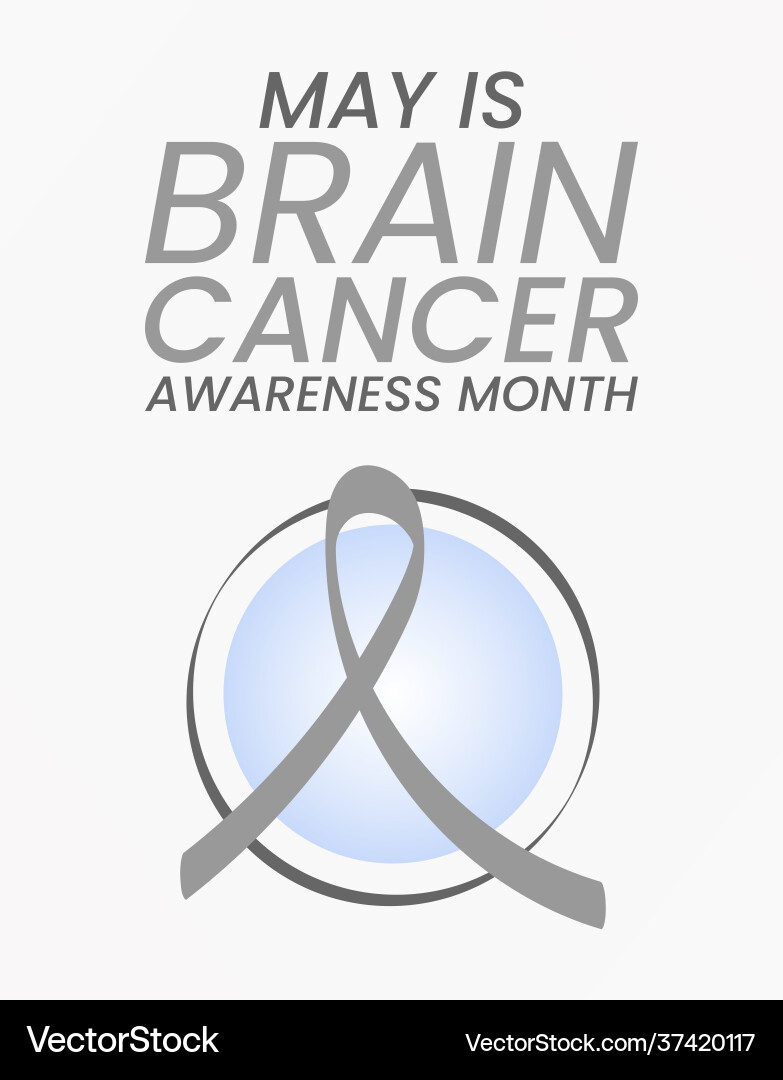Brain Krebs Bewusstsein Monat Konzept Banner Brain Krebs Bewusstsein Monat Konzept Banner vektorbild