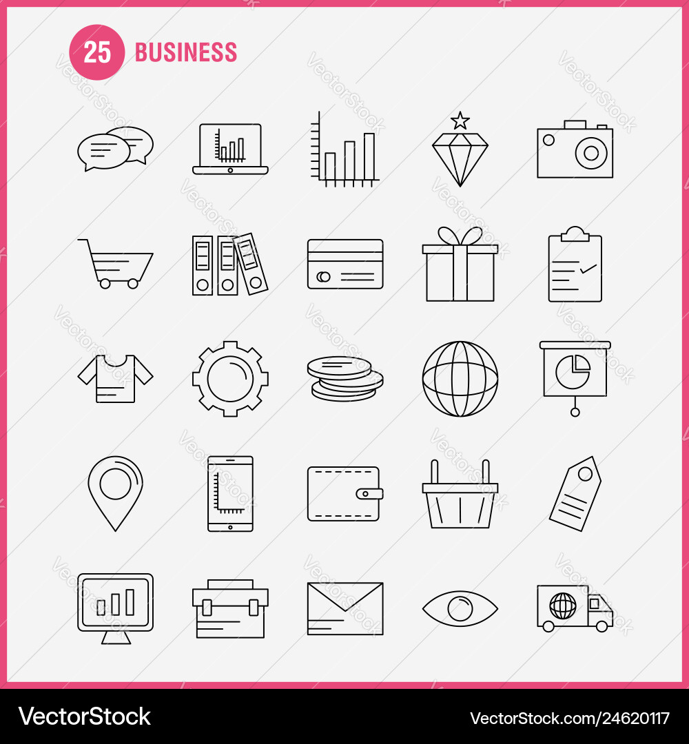 Business line icon for web print and mobile uxui Business line icon for web print and mobile uxui Vector Image