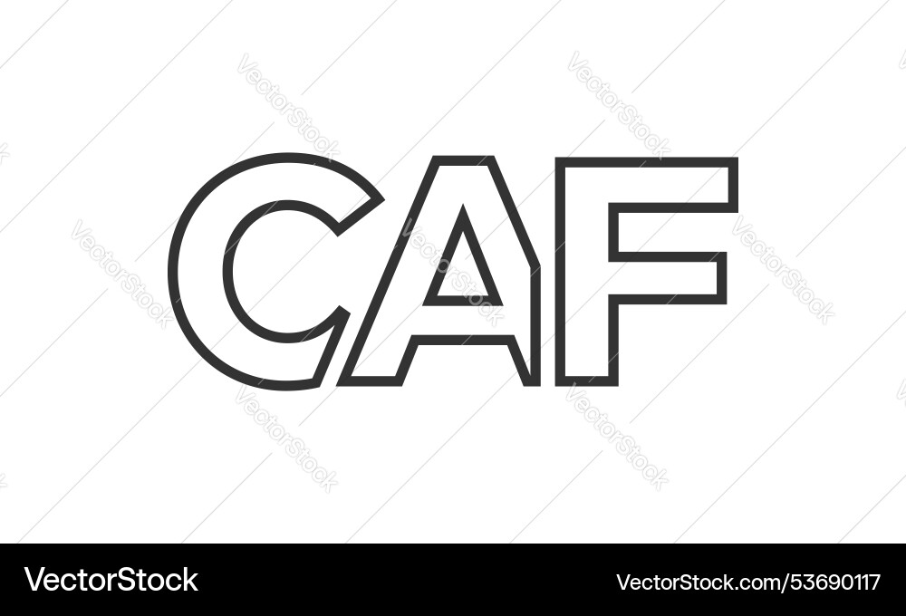 Caf logo design template with strong and modern Caf logo design template with strong and modern vector image