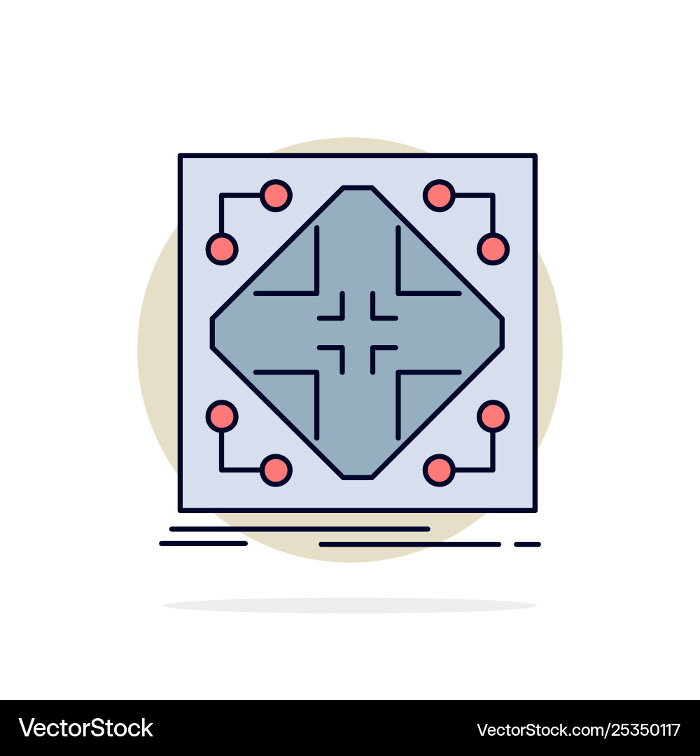 Data infrastructure network matrix grid flat Data infrastructure network matrix grid flat vector image