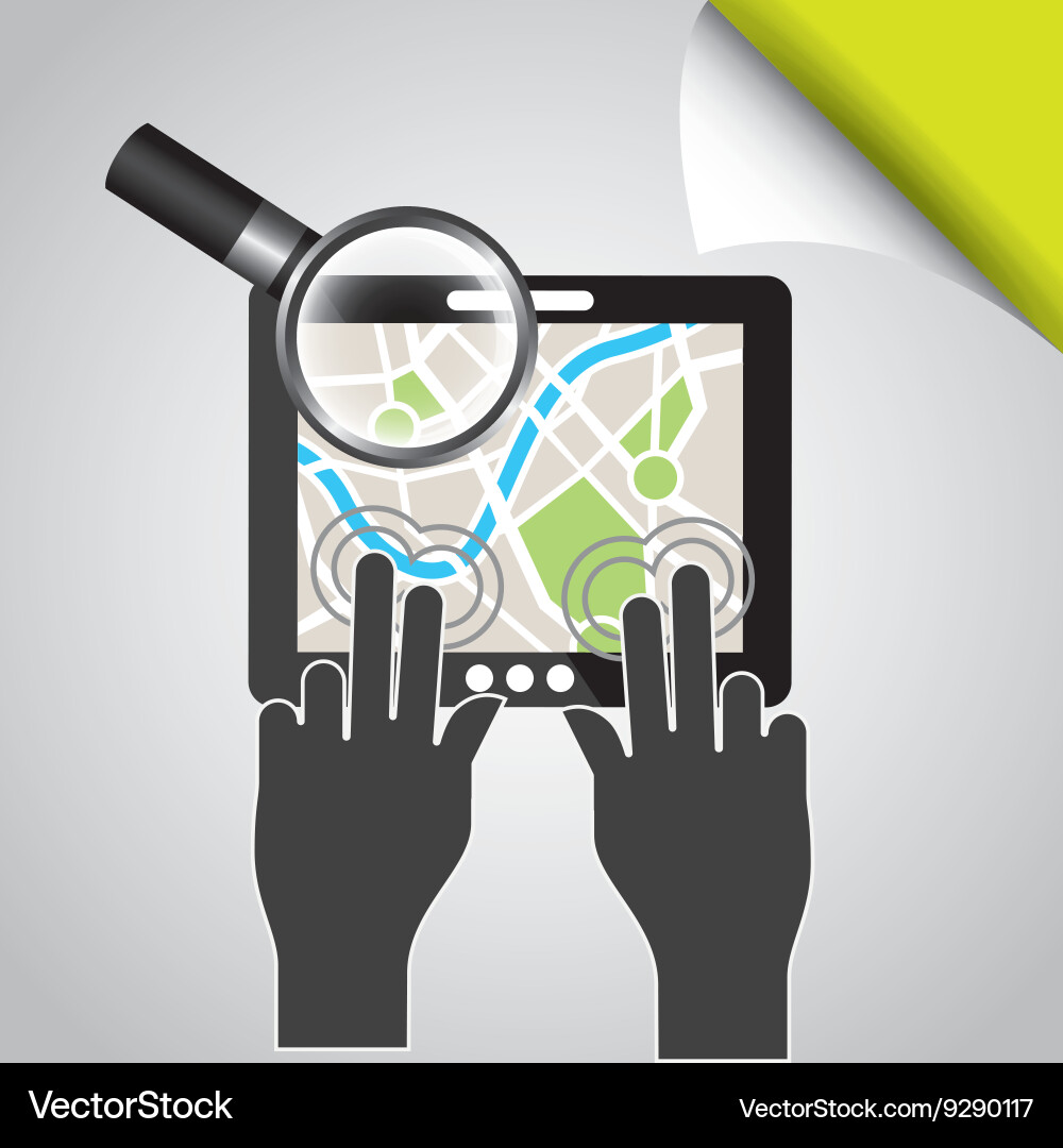 Global positioning system design vector image