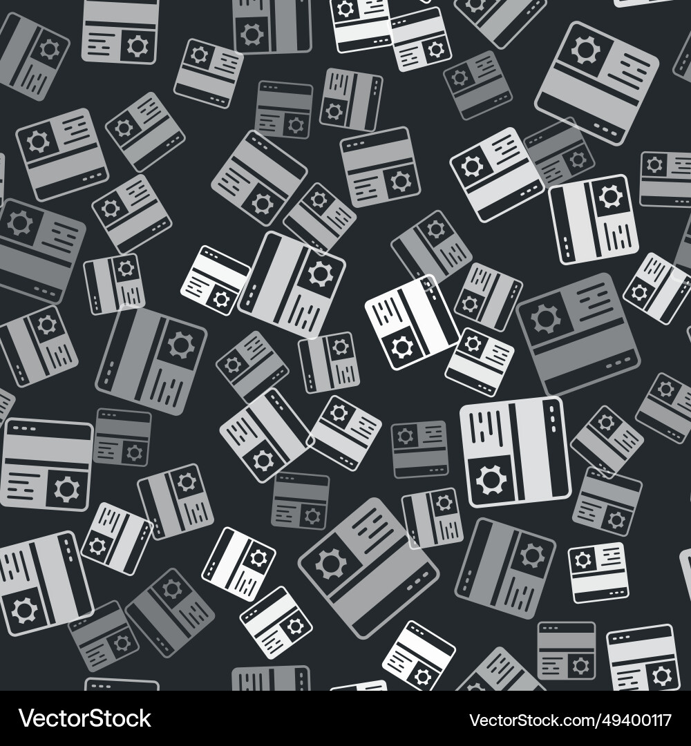 Grey debugging icon isolated seamless pattern vector image