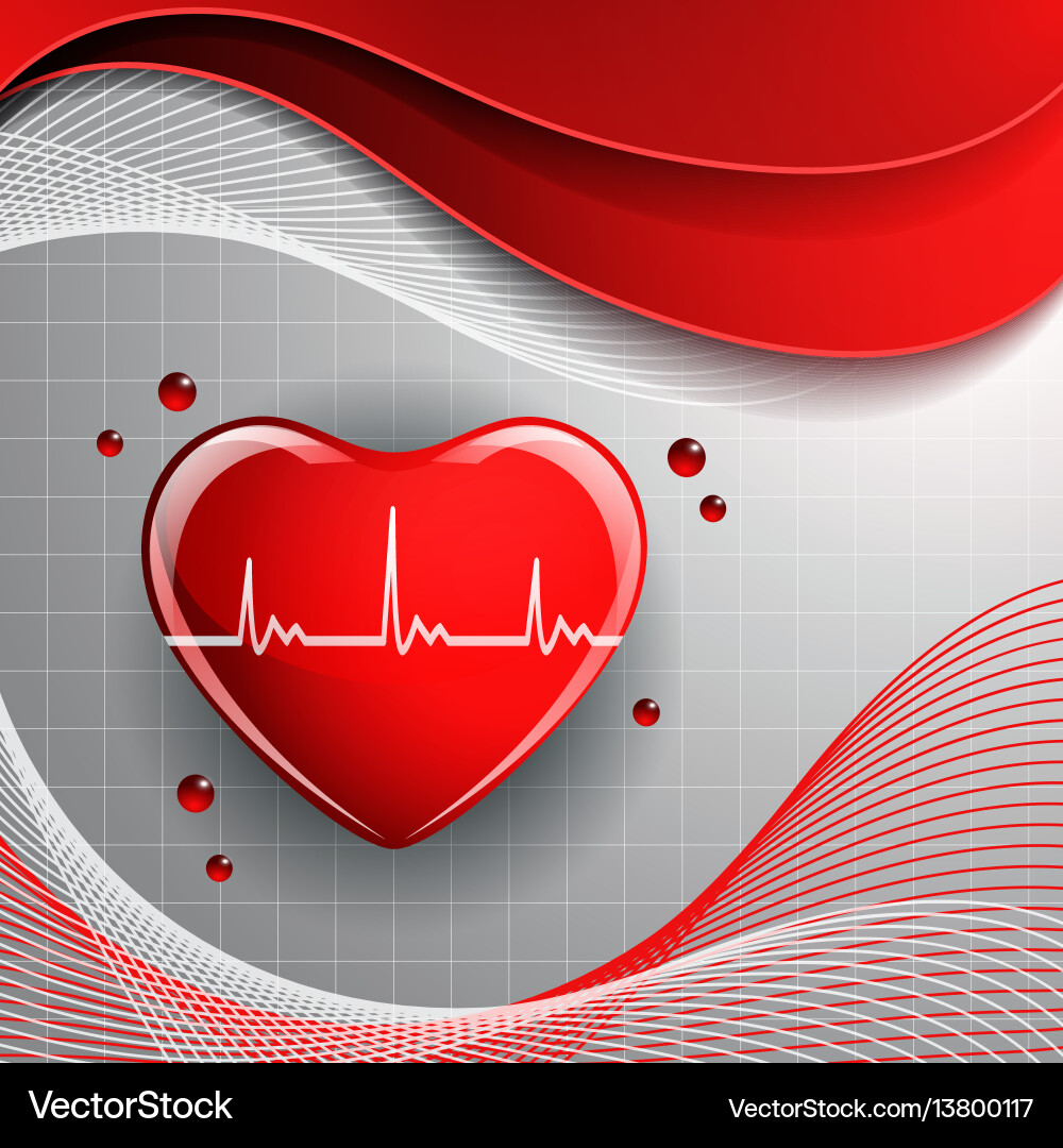 Heart shape on the abstract colorful background Heart shape on the abstract colorful background Vector Image